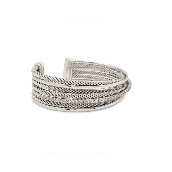 DAVID YURMAN crossover 4-row cuff with diamonds - Picture 8 of 8